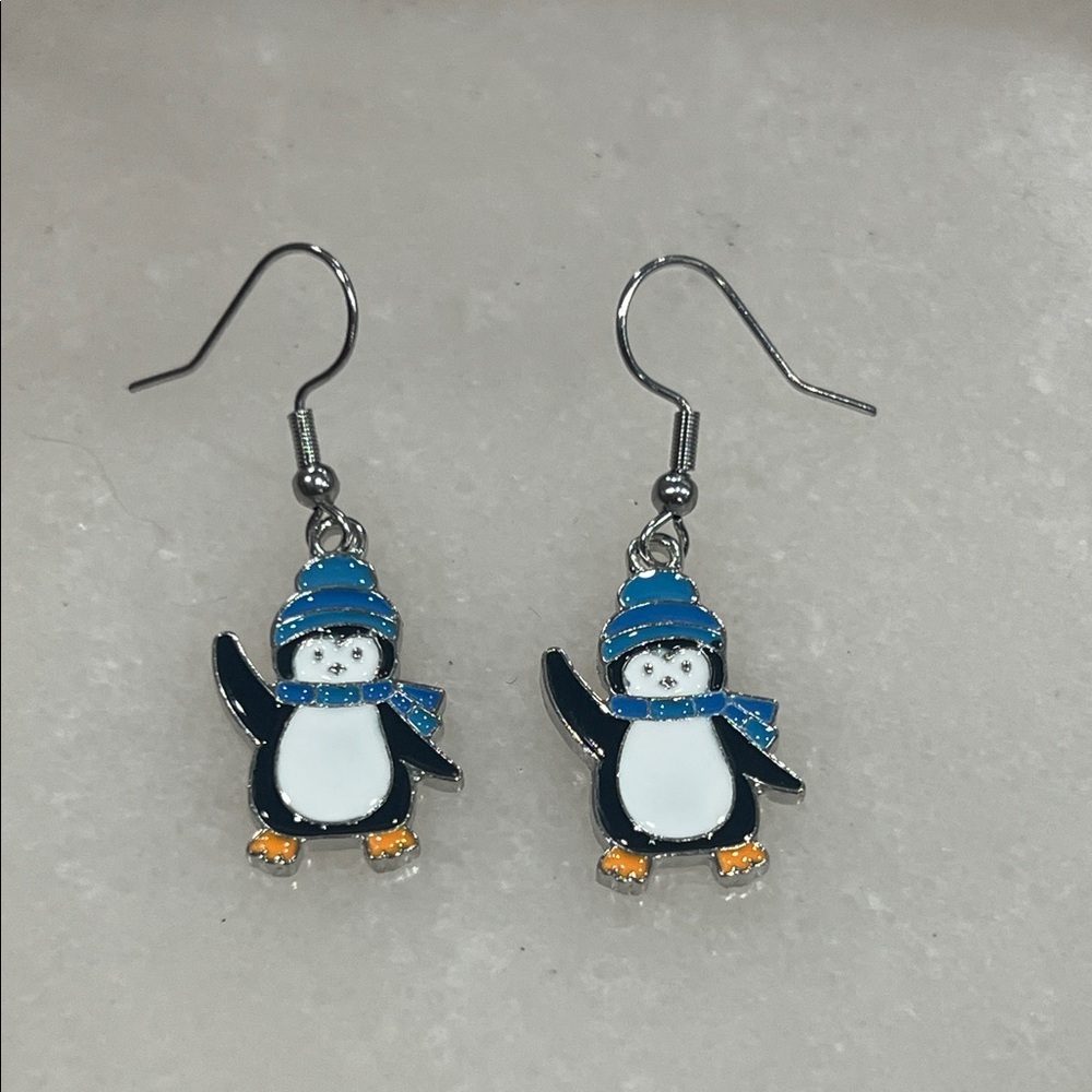 Penguin Charm Earrings